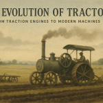 Editorial illustration for: The Evolution of Tractors from Traction Engines to Modern Machines