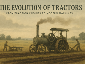 Editorial illustration for: The Evolution of Tractors from Traction Engines to Modern Machines
